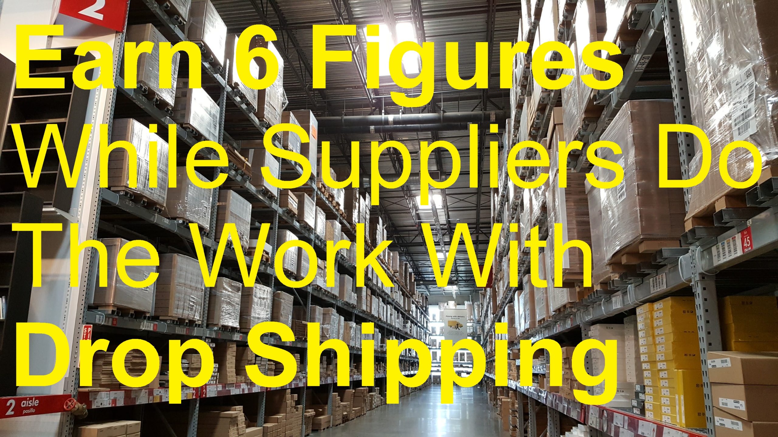 Earn 6 Figures While Suppliers Do The Work With Drop Shipping